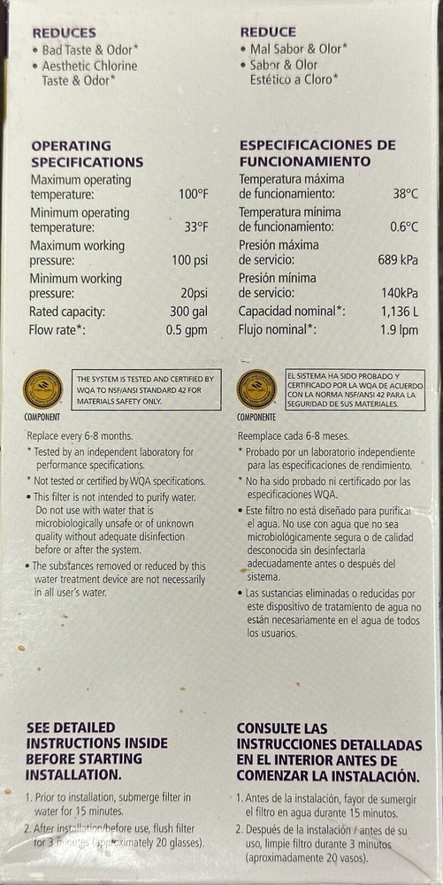 Culligan RF-S1A Refrigerator Replacement Filter Cartridge