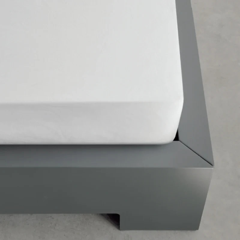 Fazzini Jacquard Jersey Mattress Protector Cover, White, Elasticized