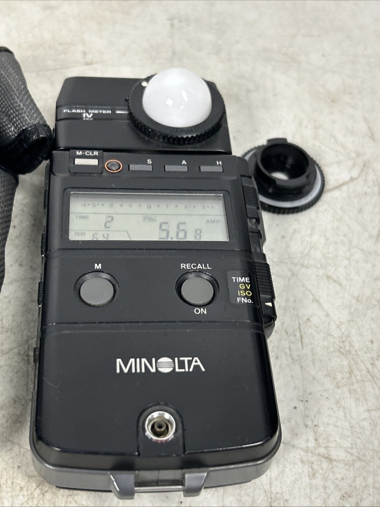 Minolta Flash Meter IV Ambient/Flash Light Exposure Meter With Case - Tested