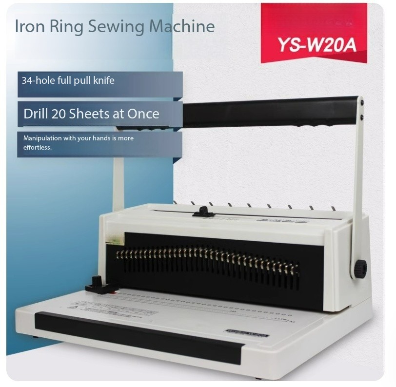 34-hole Loose-leaf Iron Ring Punching Machine  Double-loop Binding Machine