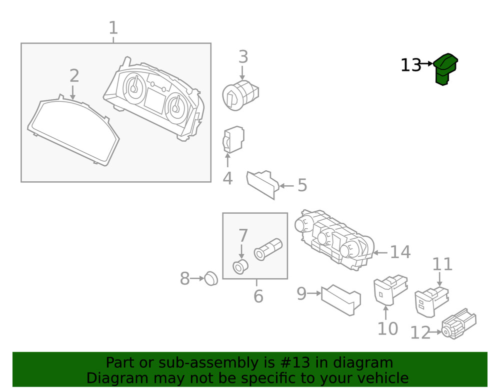Genuine Ford Sun Load Temperature Sensor DG9Z-13A018-E