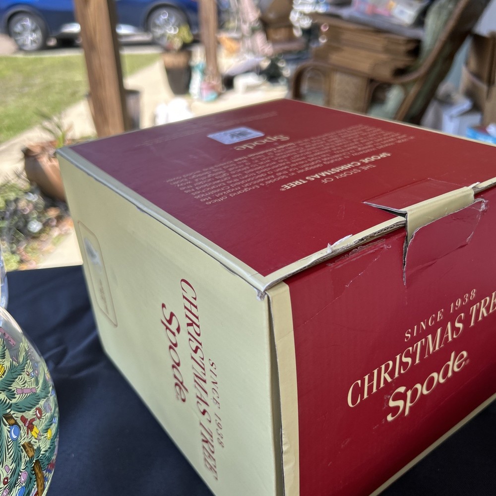 Spode Christmas Tree Glass Pitcher with Handle, 96oz., NEW!
