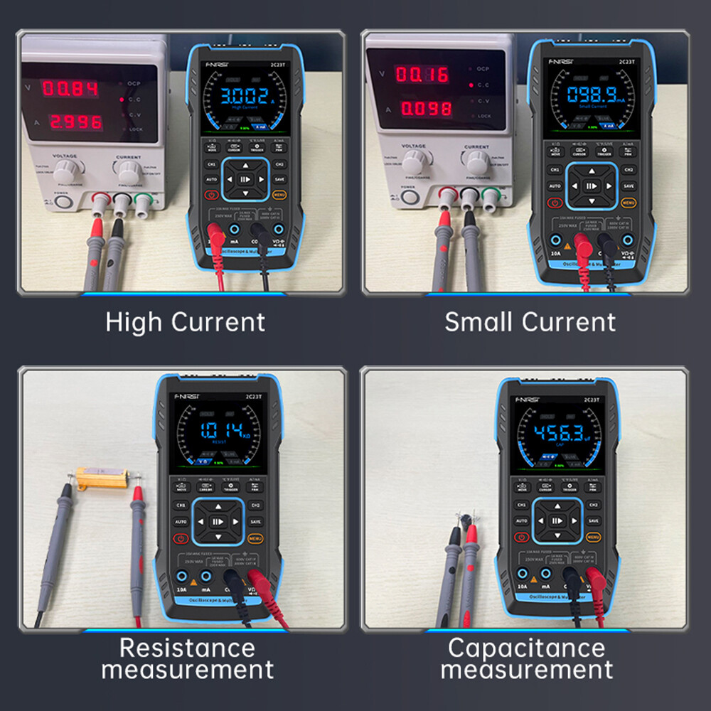 FNIRSI 2C23T Handheld Digital Oscilloscope Multimeter+ Function Signal Generator
