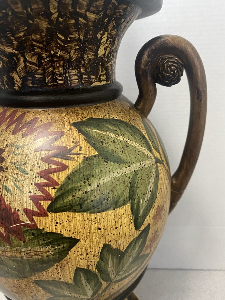 Painted Floral Urn Lamp