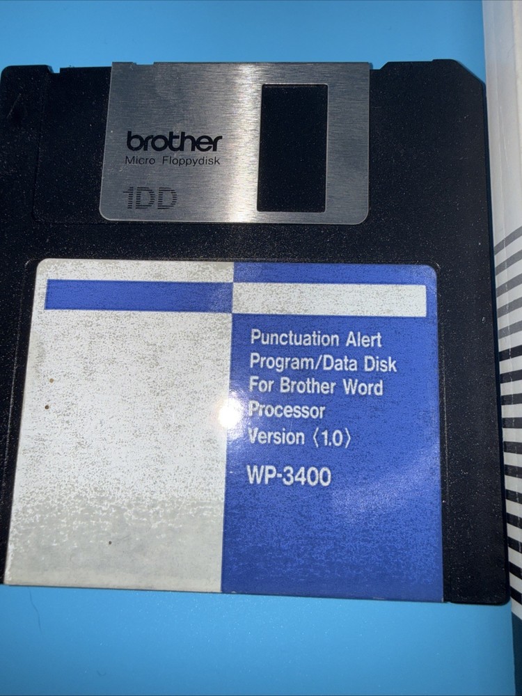 Brother WP-3400 Word Processor User Guide Manual W/ Original Program Floppy Disk