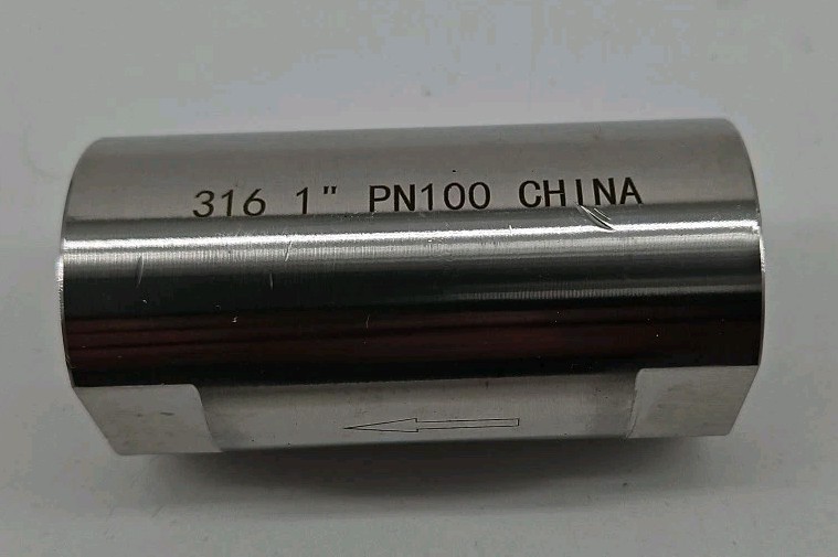 GD Hydraulics - ETGSPV100 - 1" Screwed Barrel Type Spring Check Valve - 316