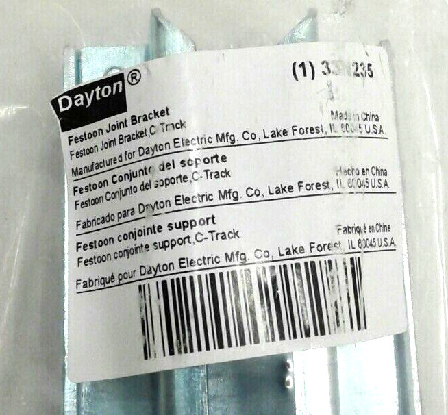 Dayton 33N235 Festoon Joint Bracket C-Track Type