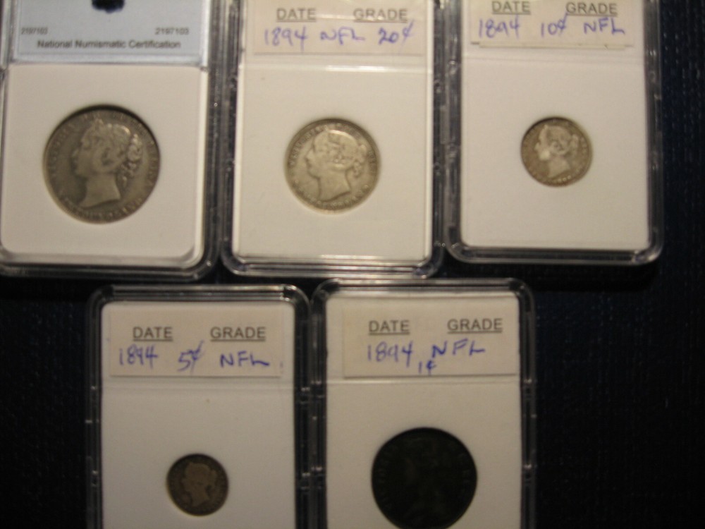 1894 Newfoundland coin set