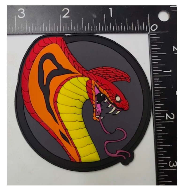 MILITARY AH-1 COBRA PVC HOOK & LOOP PATCH