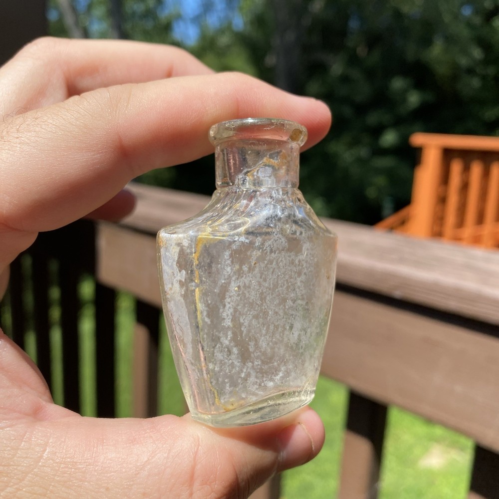Small Iridescent Empty Perfume Bottle