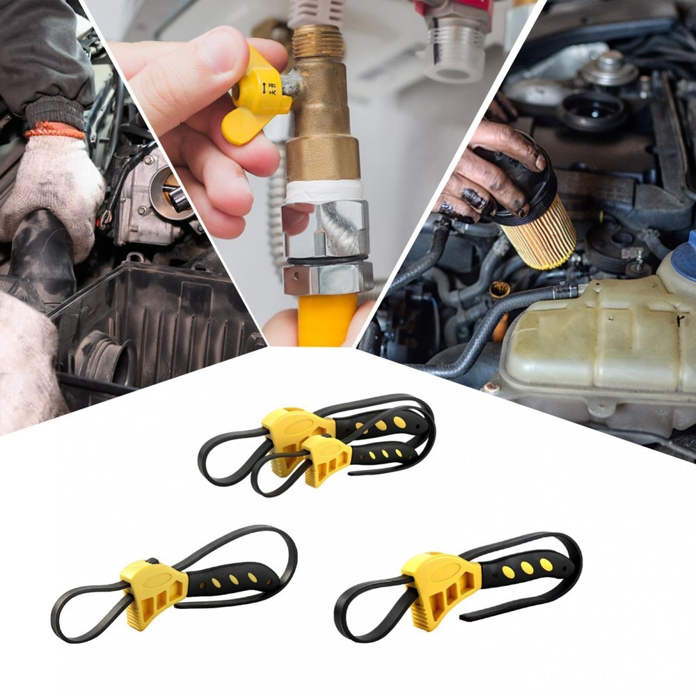 Adjustable Rubber Strap Wrench Multifunctional Accessory Easy to Carry