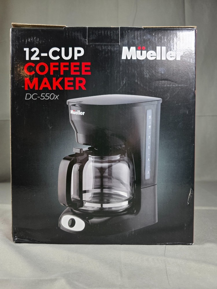Mueller 12-Cup Drip Coffee Maker  Auto Keep Warm Function Smart Anti-Drip