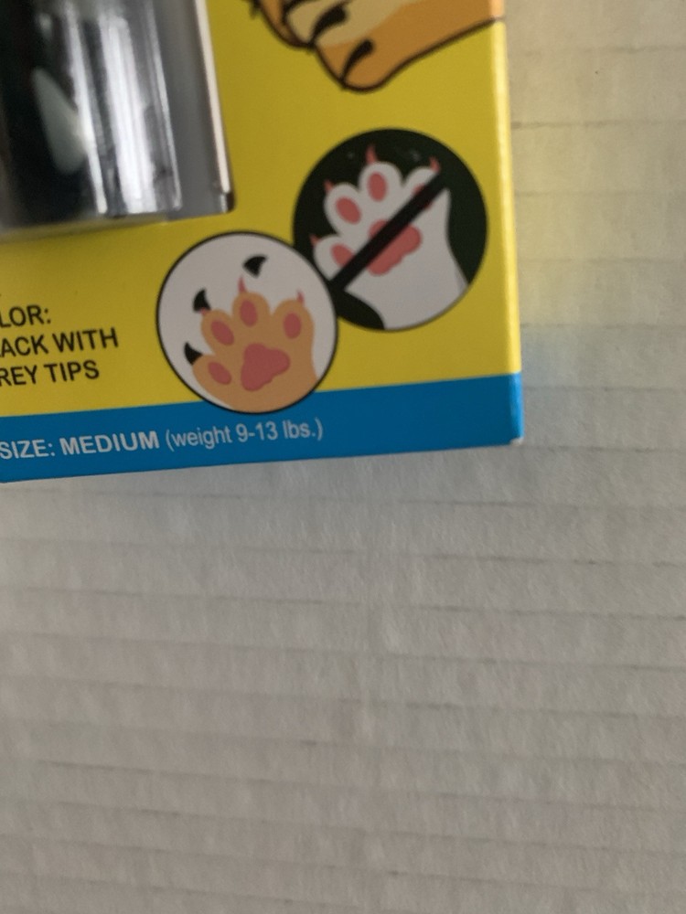 Kitty Kat Black & Gray Nail Caps. ( Size Medium )