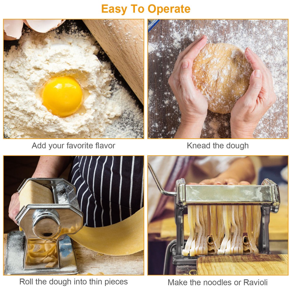 Pasta Maker Machine Adjustable Thickness Noodles Maker for Pasta, Spaghetti