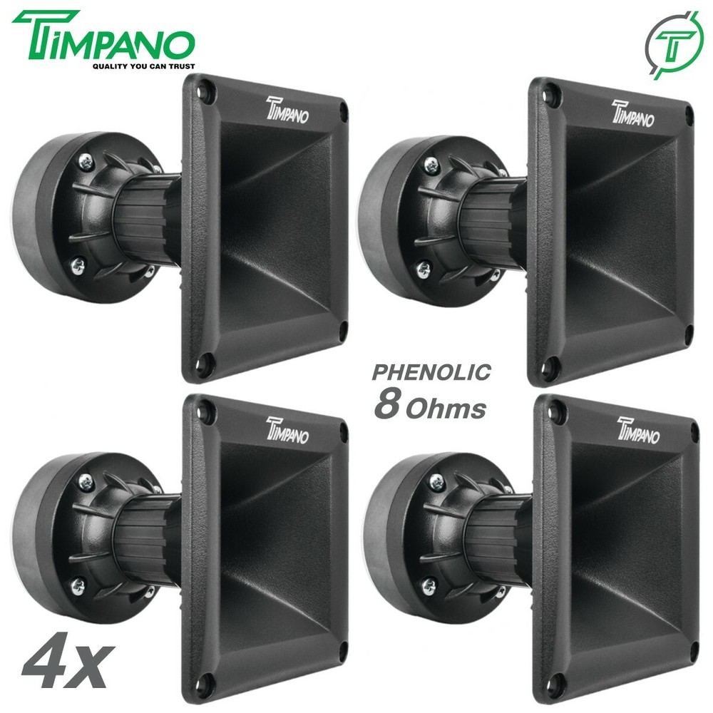4x Timpano TPT-DH175 1" Ferrite Compression Driver 1in Exit Waveguide Pro Audio