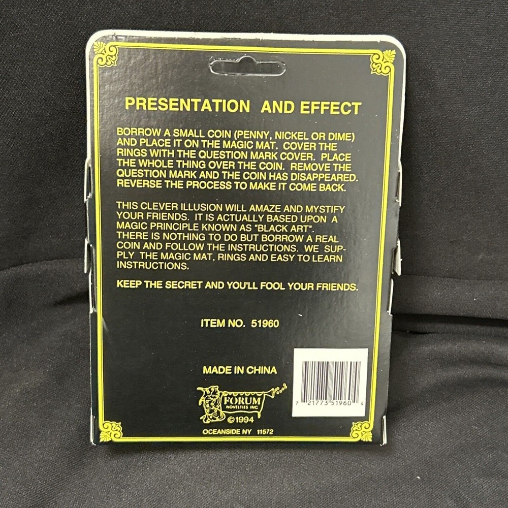 Magic Trick Coin Vanisher Rings