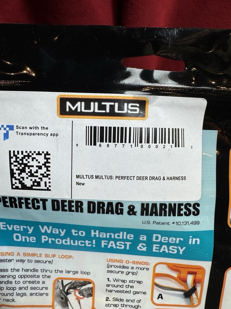 MULTUS Deer and Harness Hunting For Lifting, Dragging, Pulling *Strap Only -I