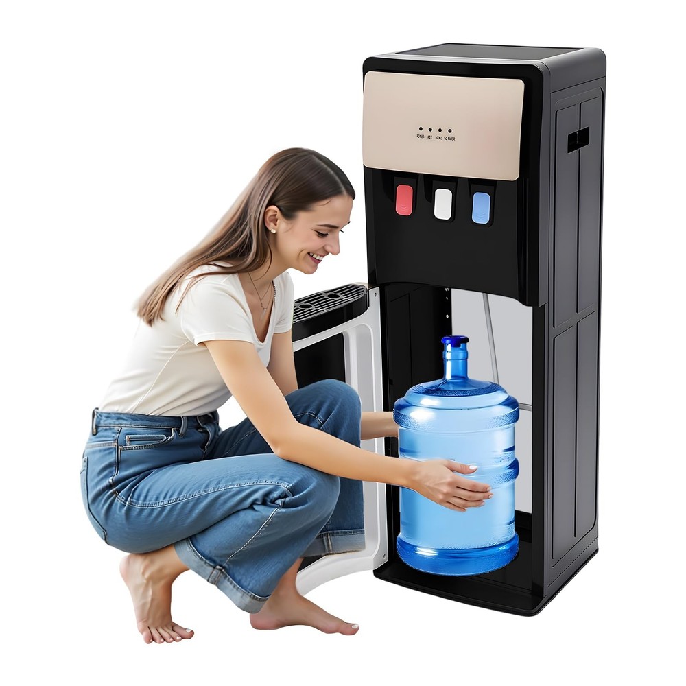 Bottom Loading Water Cooler Dispenser, 500W Hot & Cold Water Floor Standing