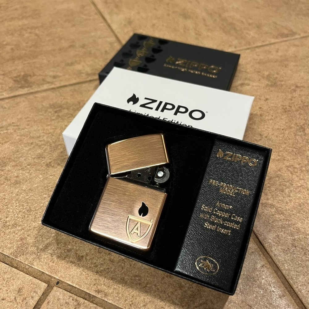 Zippo 46171, Zippo Limited Edition Solid Copper Case Armor Lighter, Black Insert