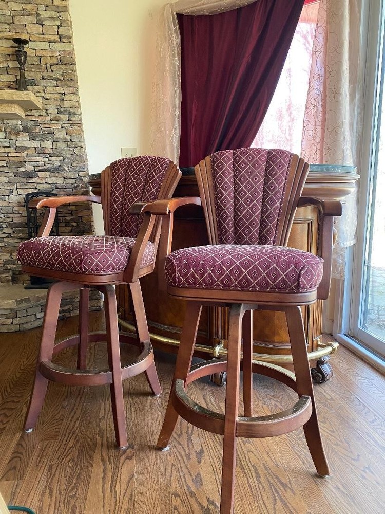 Cherry Wood Bar with Marble Top