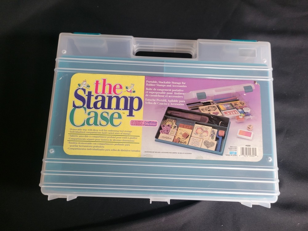 Craftstor Portable Stackable Case Box For  Rubber Stamps And Accessories Crafts