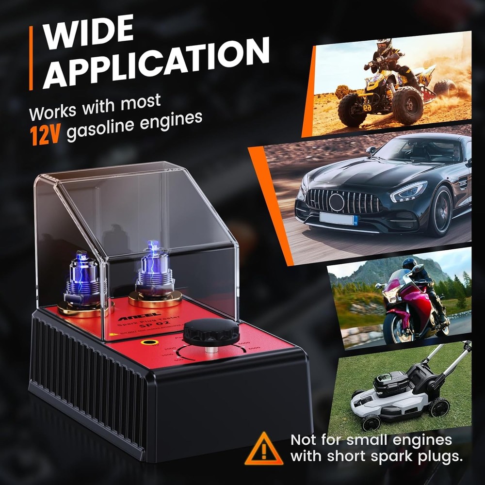 Car Ancel Spark Plug Tester Auto Ignition System Tester Diagnostic Test Tool