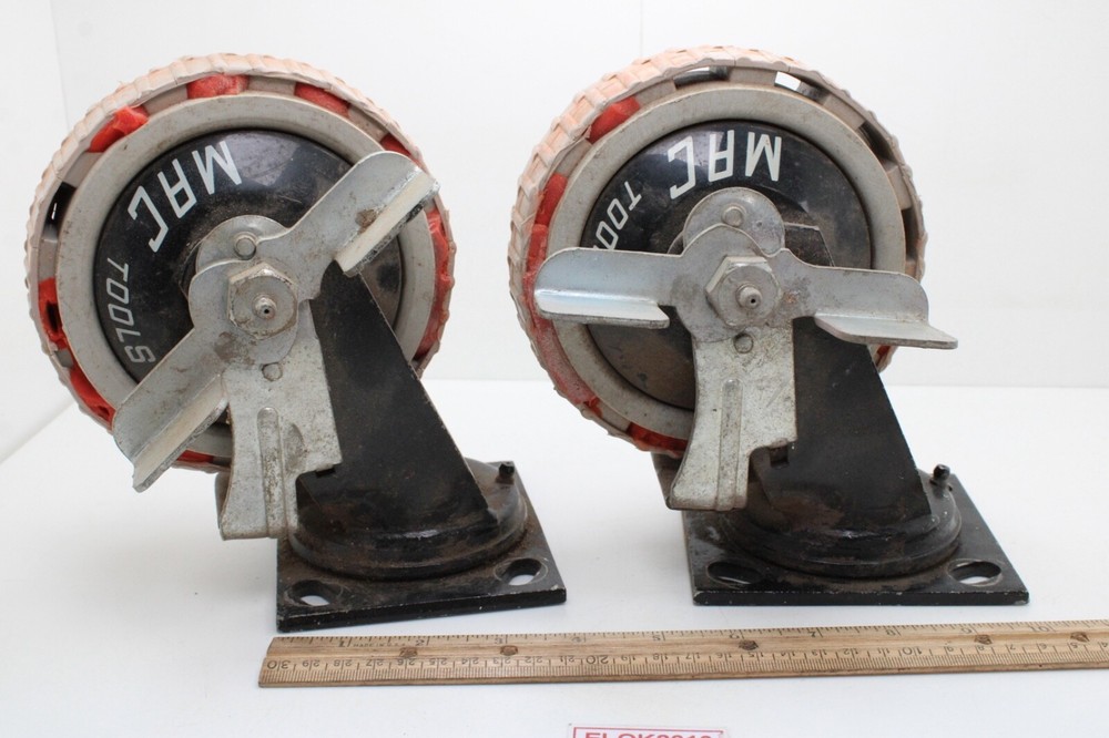 (2) Mac Tools 6" x 2" Tool Box Caster Wheel With Lever Lock
