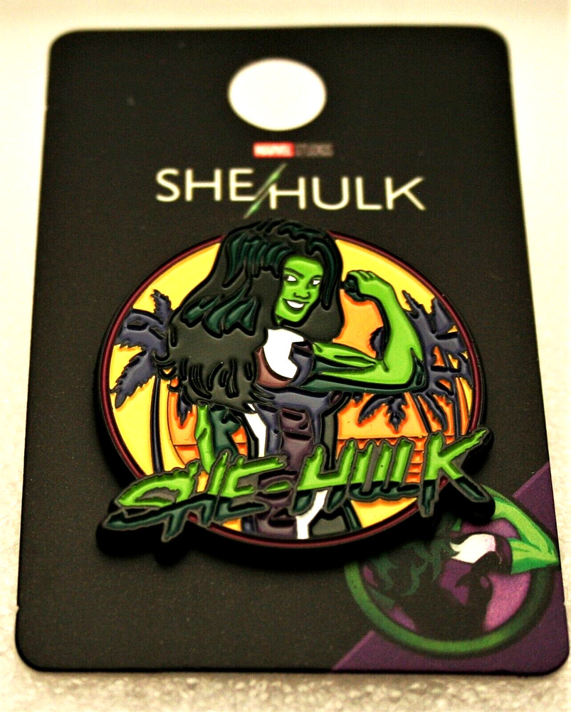 Marvel Studios She Hulk Flexing Muscles Tropical Hat Lapel Pin New MOC