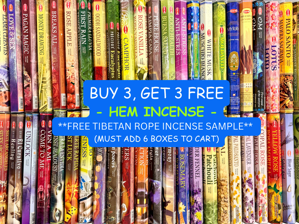 Buy 3, Get 3 FREE!  *150+ HEM 20-Stick Hex Pack Incense*