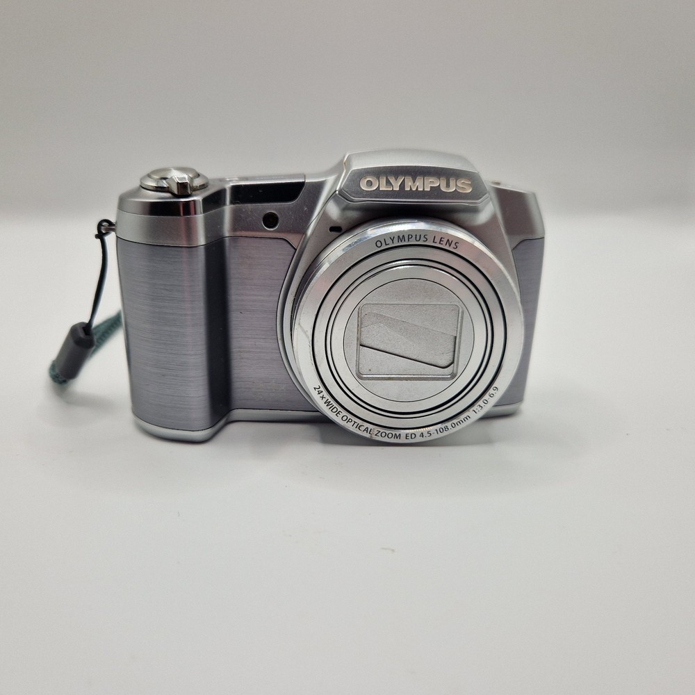 Olympus Stylus SZ-16 Digital Camera 16.0MP Silver Tested Working