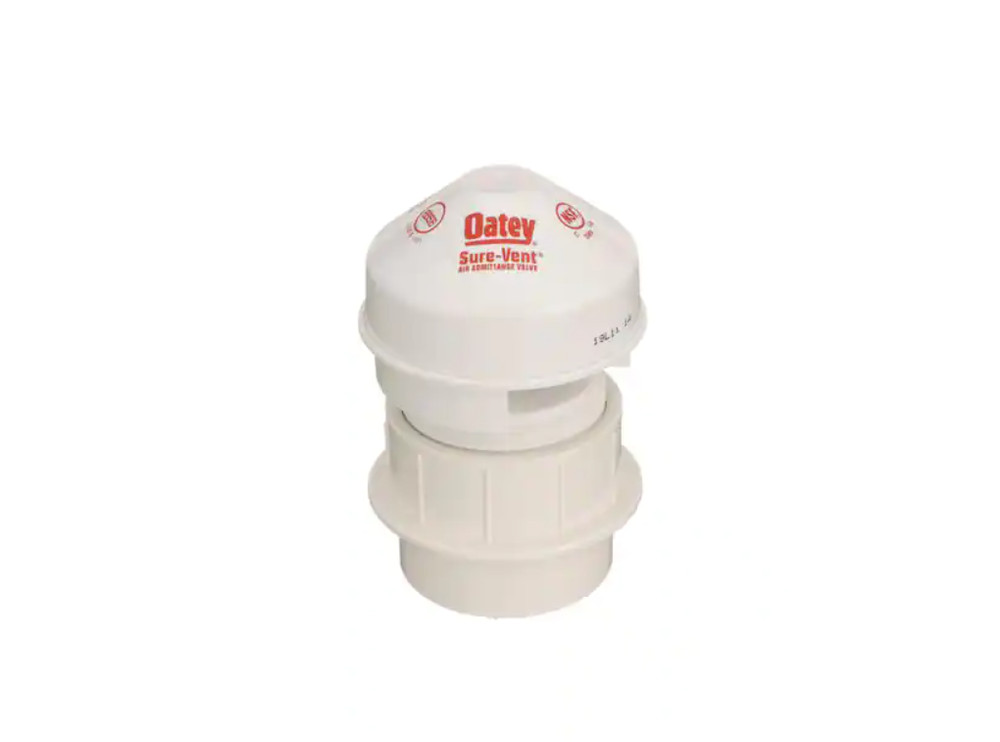 Oatey Sure-Vent 1-1/2 in. PVC Air Admittance Valve with 20 DFU Branch and 8 DFU