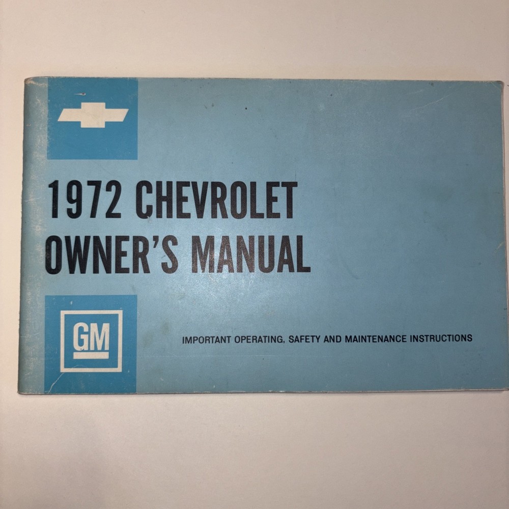 1972 Chevrolet 2nd Edition Owner's Manual PREOWNED Complete