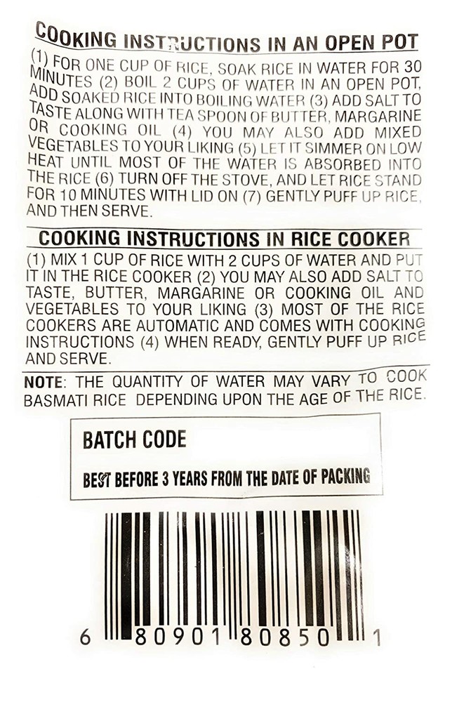 Asian Kitchen Silver White Basmati Rice Aged, 10 Pound (10lbs, 4.54kg)