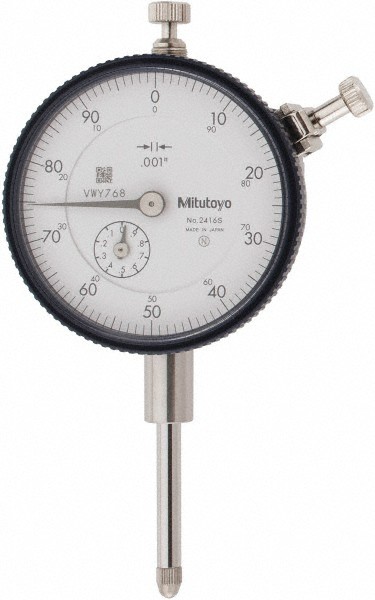 Mitutoyo 2416A Dial Indicator 0-1" Range, 0.001" Grad