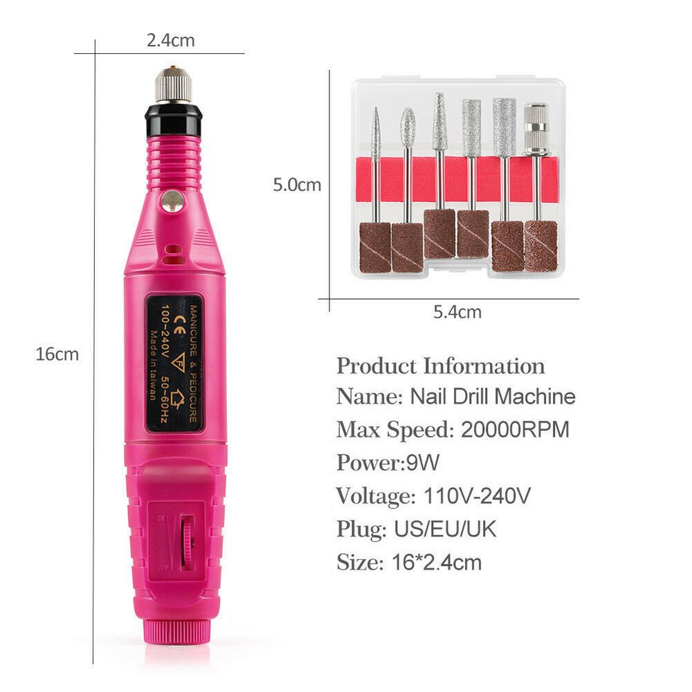 Professional Electric Nail Drill Machine Manicure Tool Pedicure Machine Set Kit
