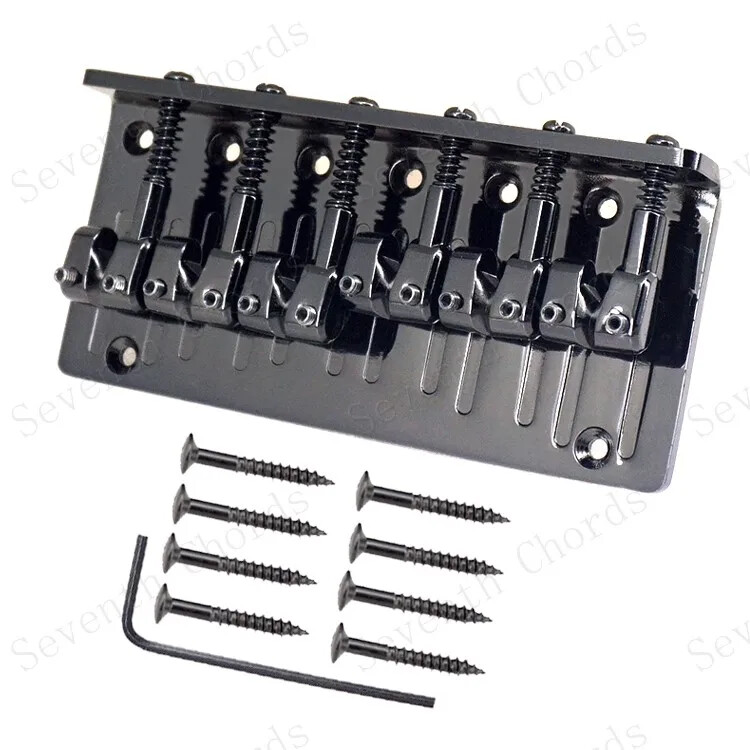 6-string electric bass tailpiece lower bridge BS-88 [Black Set]