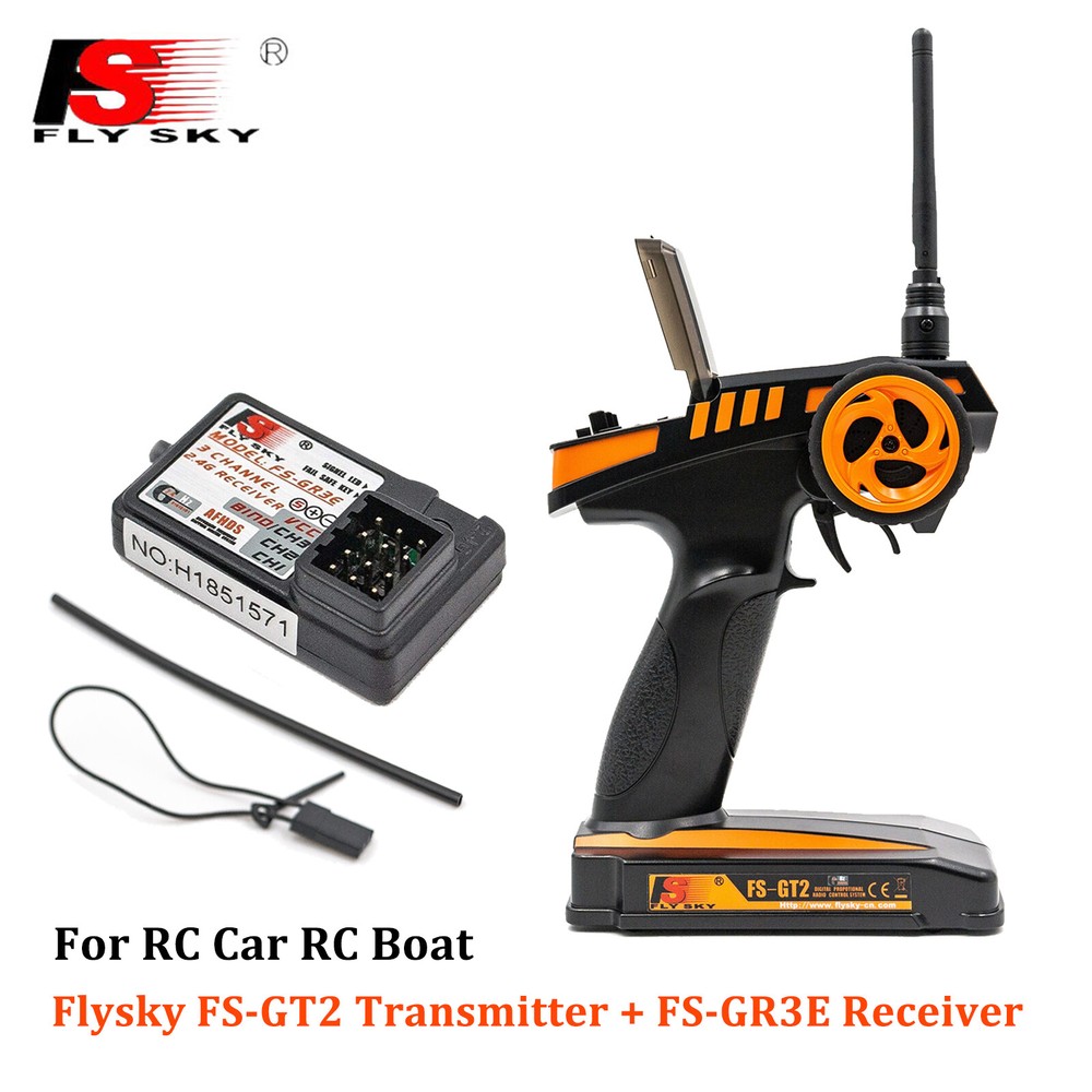 Flysky FS-GT2 2.4G 2CH Radio Model Remote Control RC Transmitter & Receiver