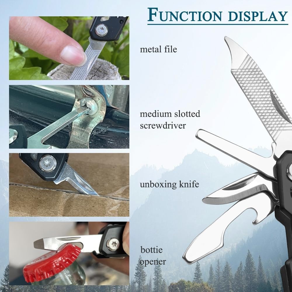 14 In 1 Mini Multitool Pliers Rugged & Practical Portable Pocket Camping Tools