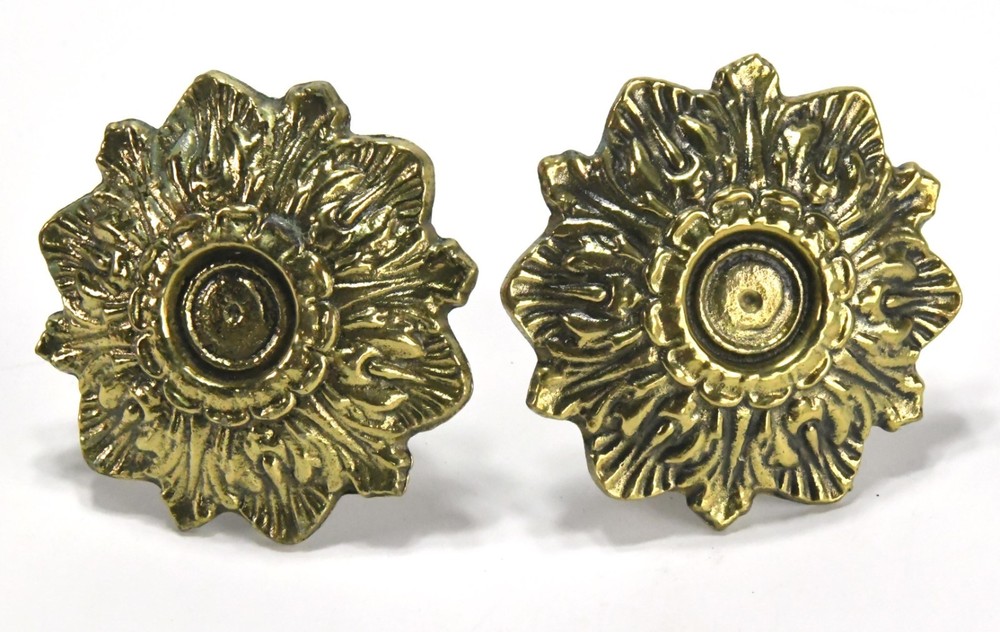 VINTAGE BRASS CURTAIN TIE BACKS