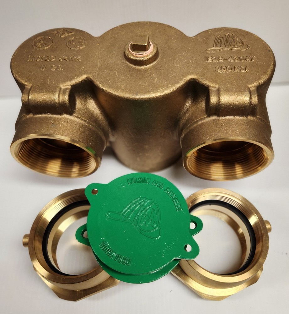 4"X3"X3" BOTTOM OUTLET CONCEALED SIAMESE- INCLUDES RECTANGULAR PLATE-SNOOT-CAPS