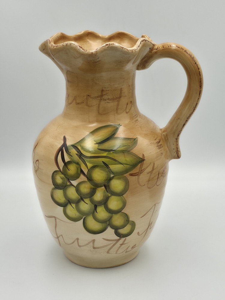 tan el camino grape linens n things pitcher 10''