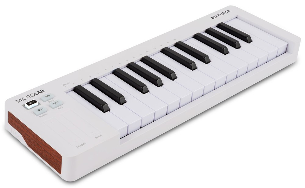 Arturia MICROLAB MK3 White 25-Key MIDI USB Keyboard Controller+Pro Software