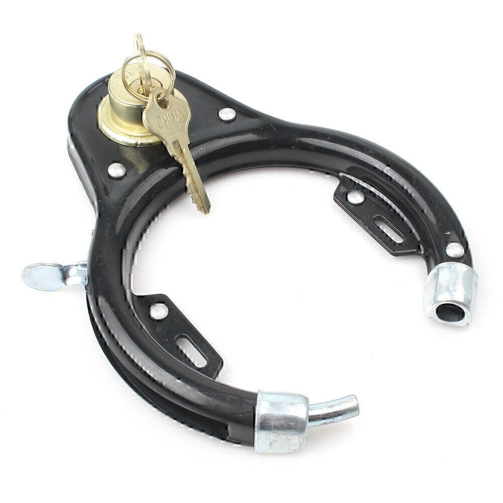 Vintage Bicycle U-Lock Wheel Lock Tool Set Iron Anti-theft Security Protector