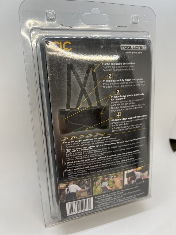 Tool Works Elastic Back Support Belt CLC Gear Size Medium New