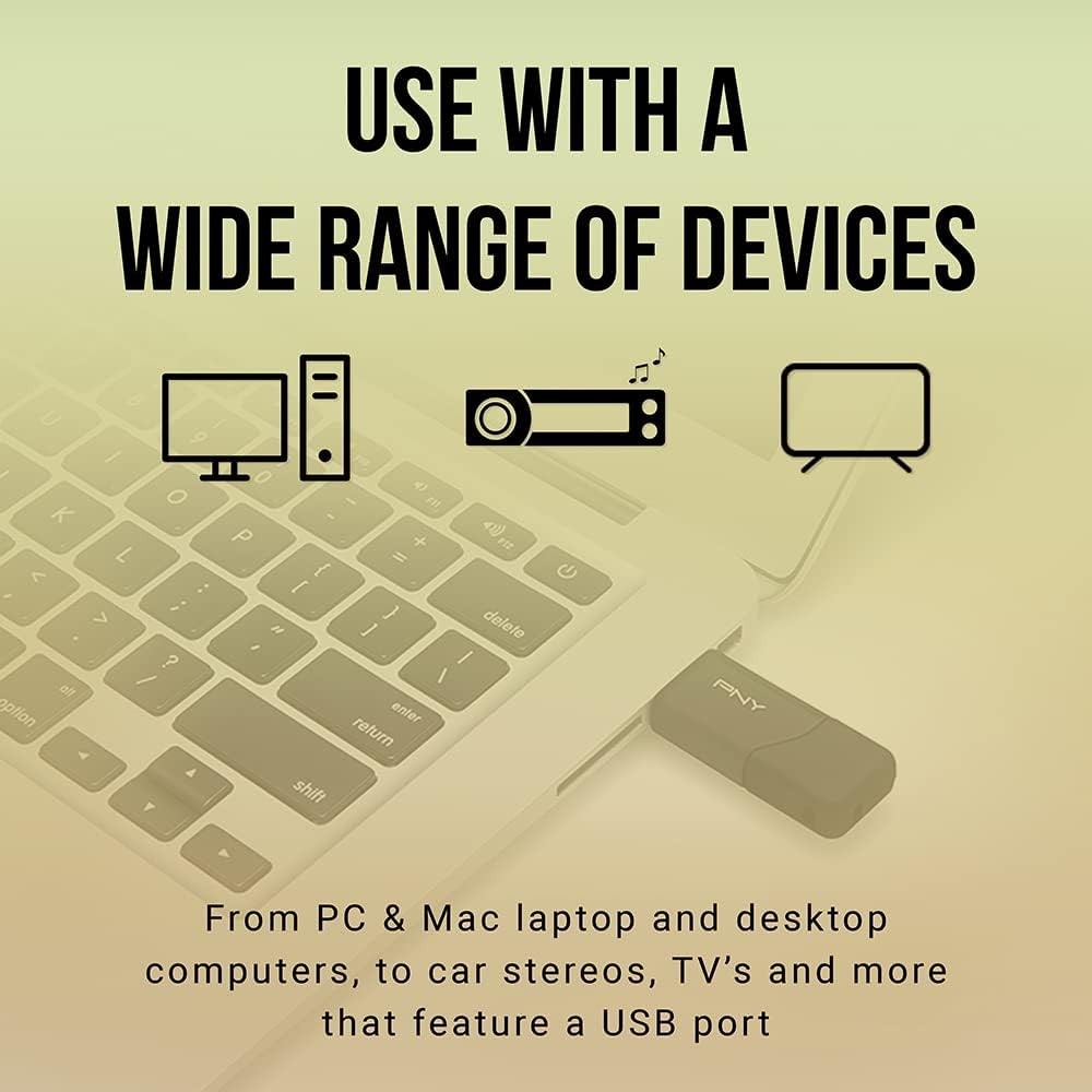 10-Pack Attaché 3 USB 2.0 Flash Drive 64GB - Lightweight