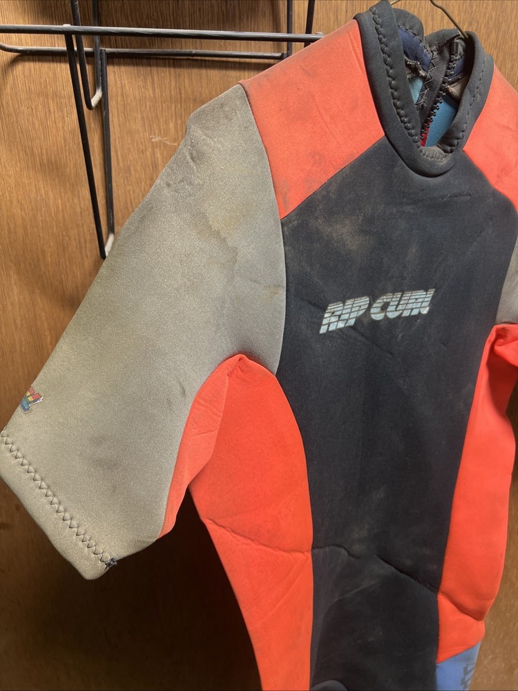 Large Used Rip Curl Shorty Back Zip Wetsuit Vintage Jetski