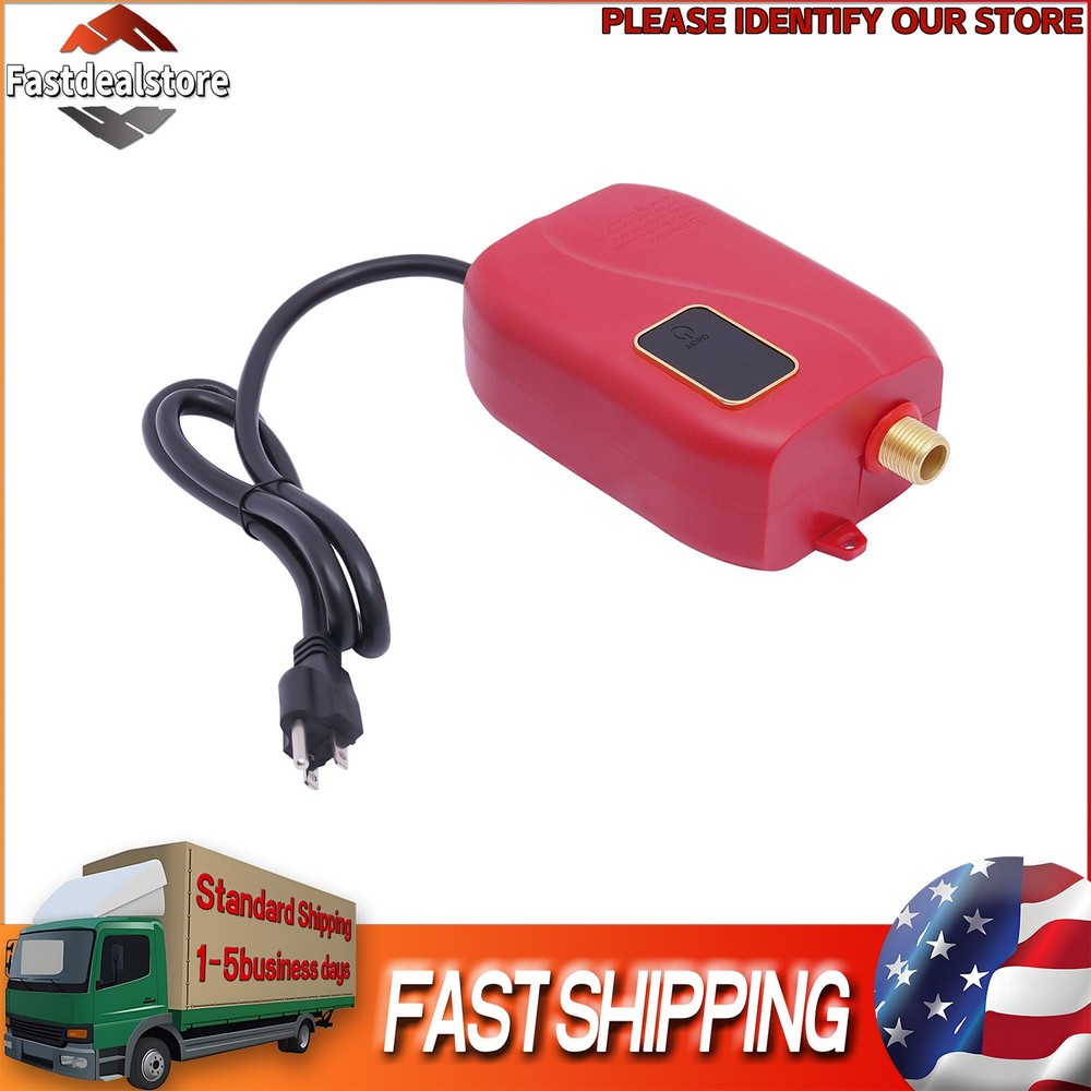 3000W Red Mini Instant Electric Tankless Hot Water Heater Kitchen Quickly Heat