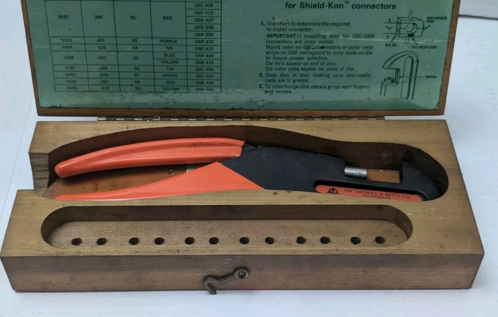 Thomas & Betts T&B WT540 Ratchet Hand Crimp Tool READ