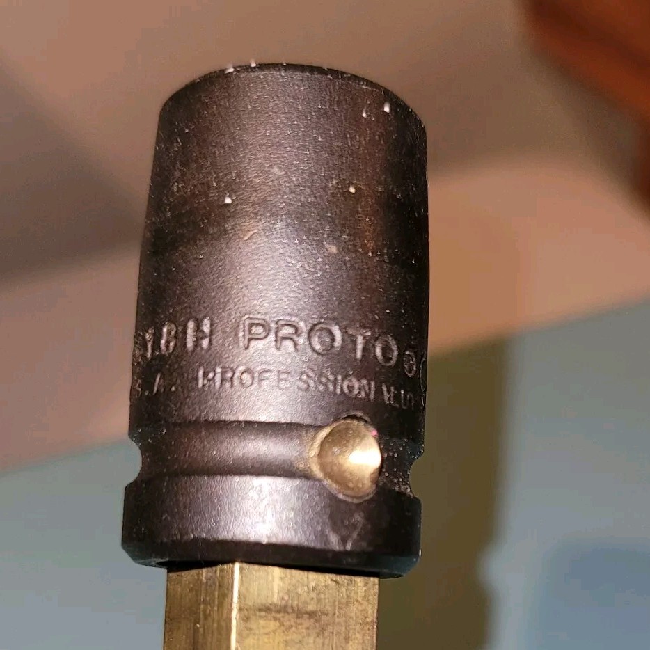 Vintage Profession Solid Brass T-Handle Socket Tool 9/16 number 7418 H.. Rare