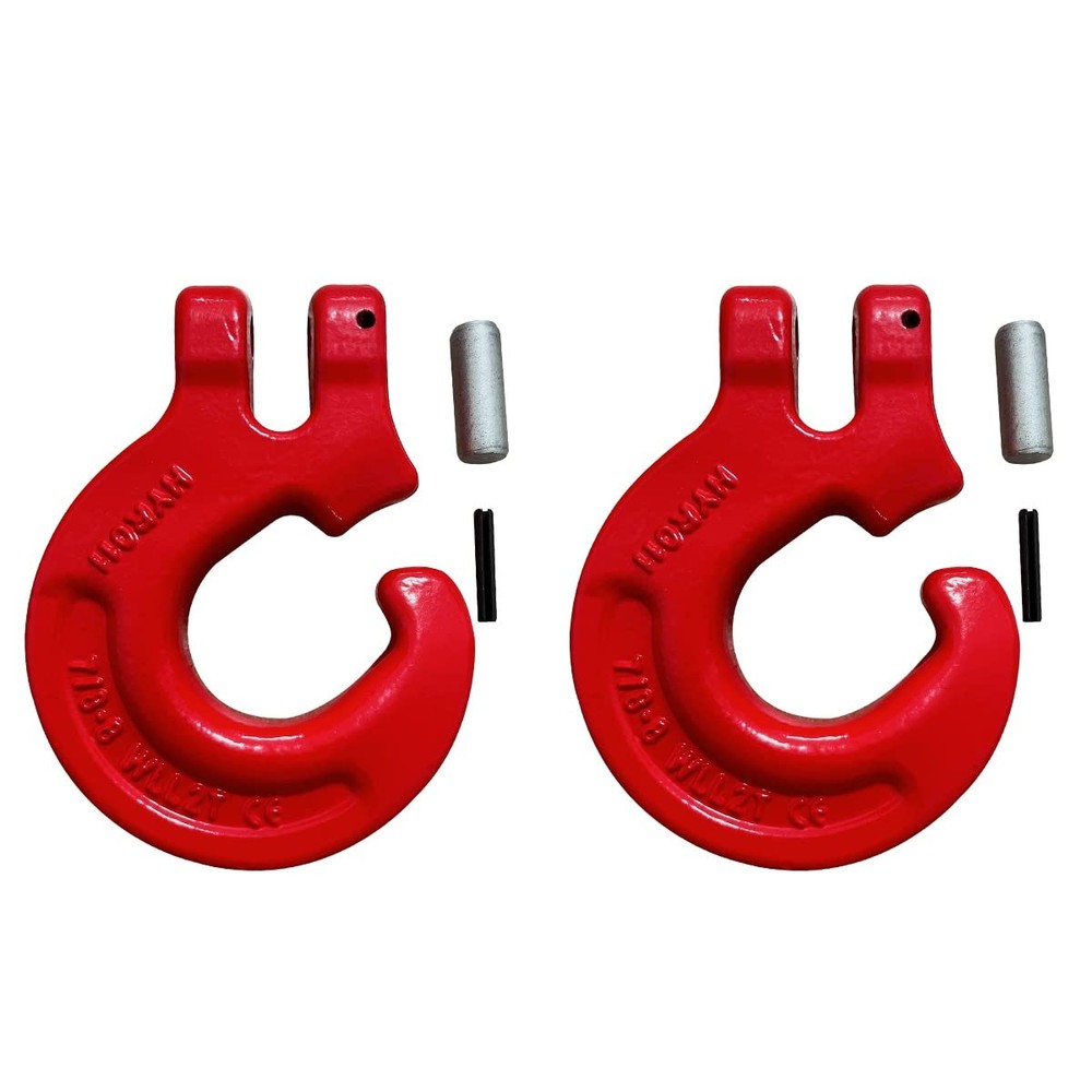 2pack G80 Chain Hook 5/16 Logging Chain Choker Hook With 2 Tons /4400lbs Workin